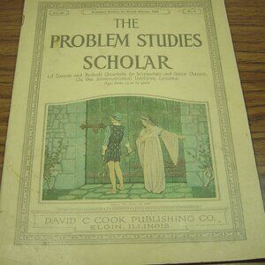Vintage magazine "The Problem Studies Scholar"-4th quarter of 1928-David C. Cook